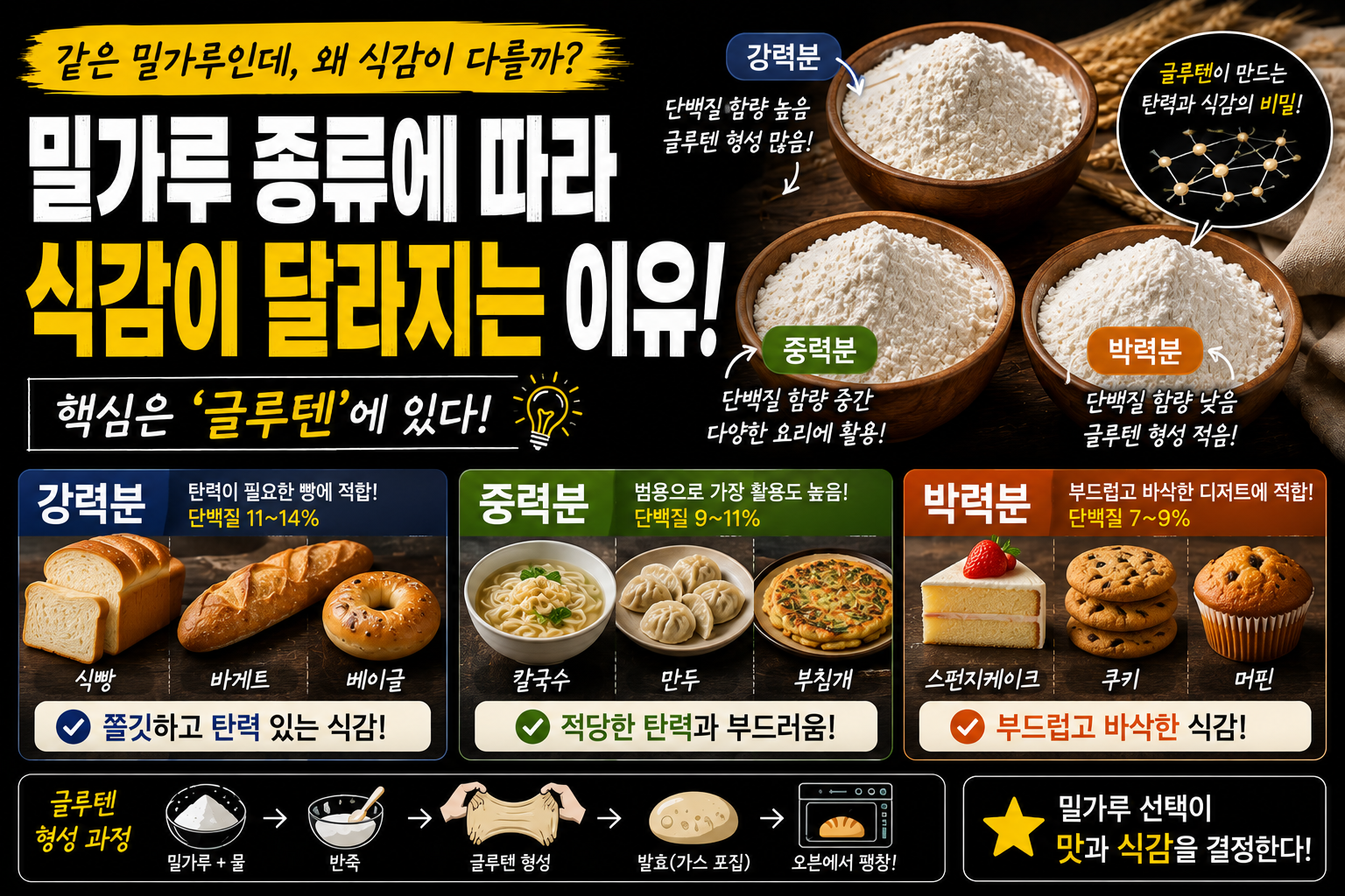 밀가루 종류에 따라 식감이 달라지는 이유 썸네일